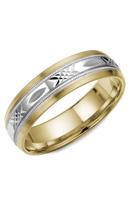 6 mm Carved Gents Wedding Band