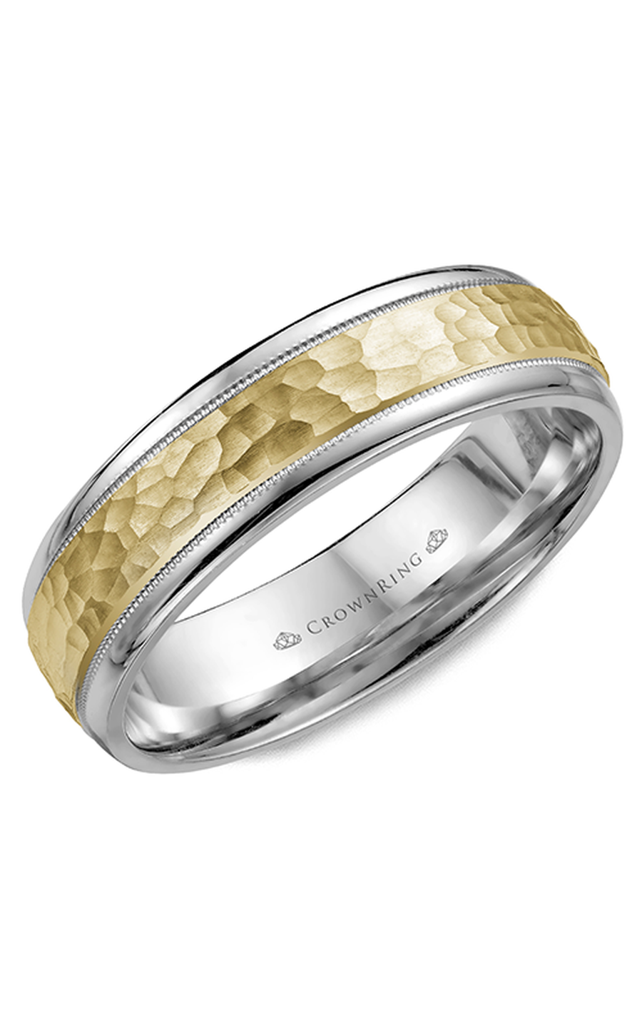 CrownRing Carved Wedding Band WB-7926YW