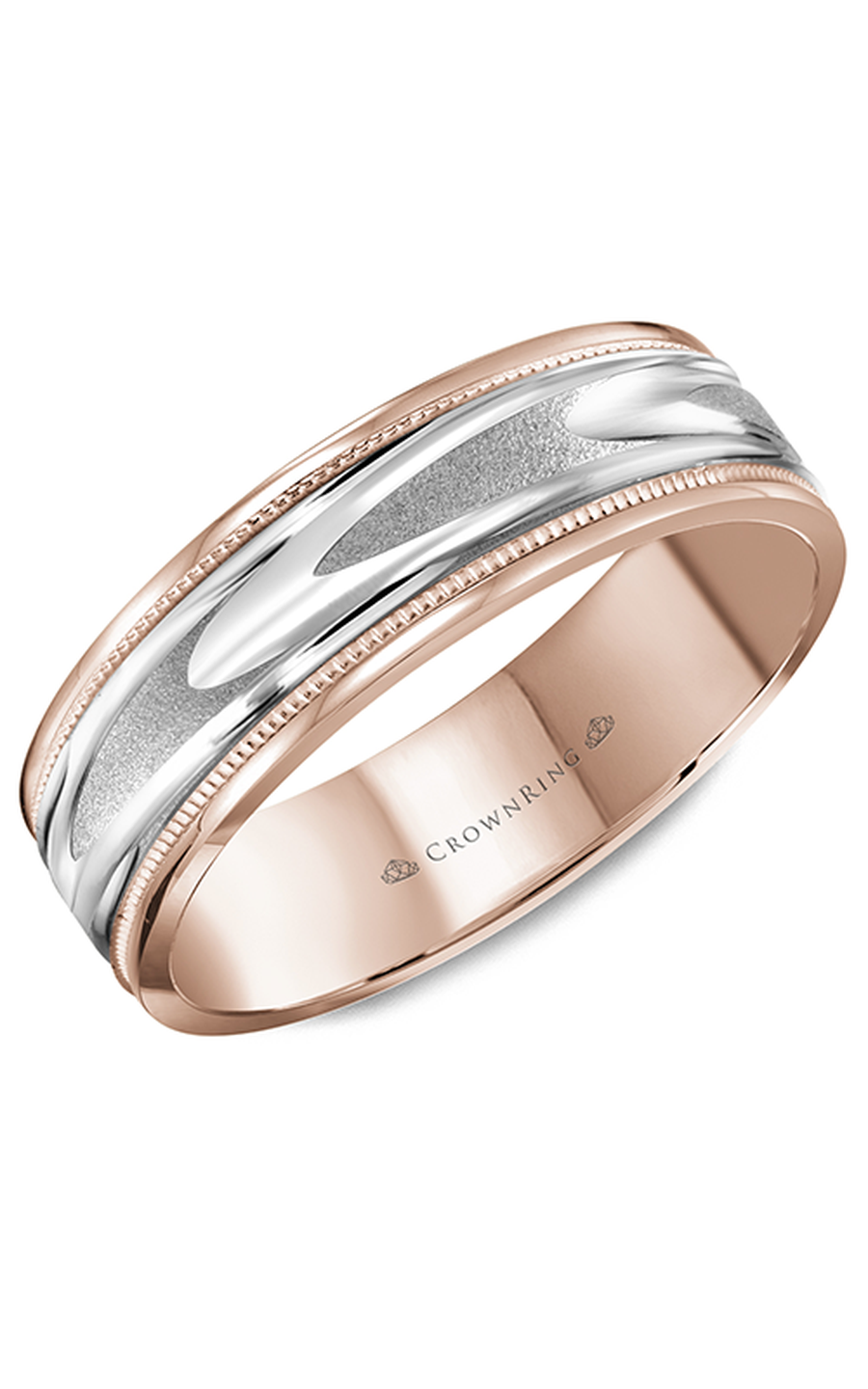 CrownRing Carved Wedding Band WB-8067WR