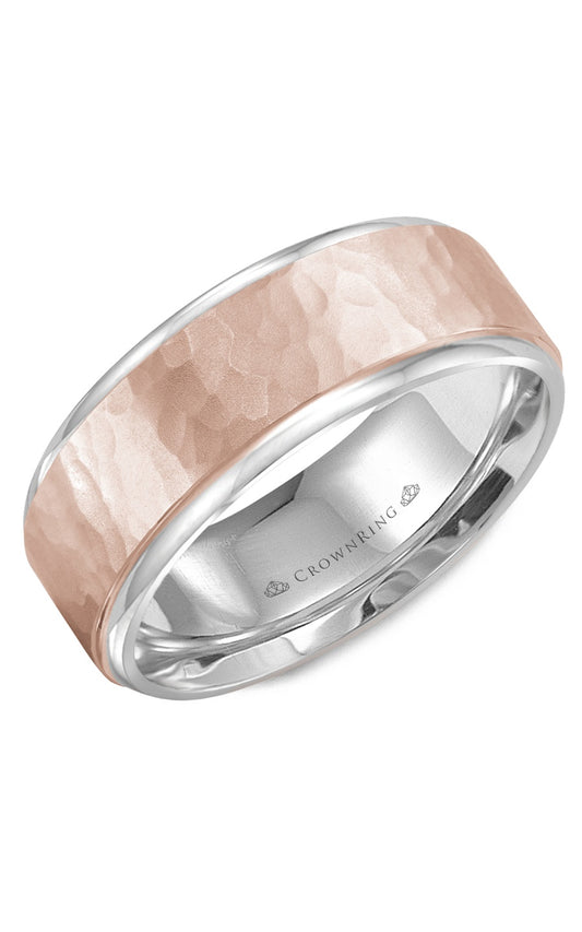 8 mm Carved Gents Wedding Band
