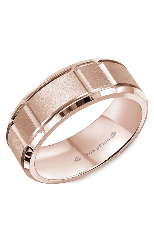7 mm Carved Gents Wedding Band
