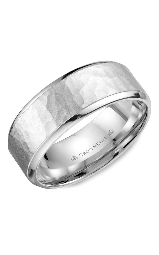 8 mm Carved Gents Wedding Band
