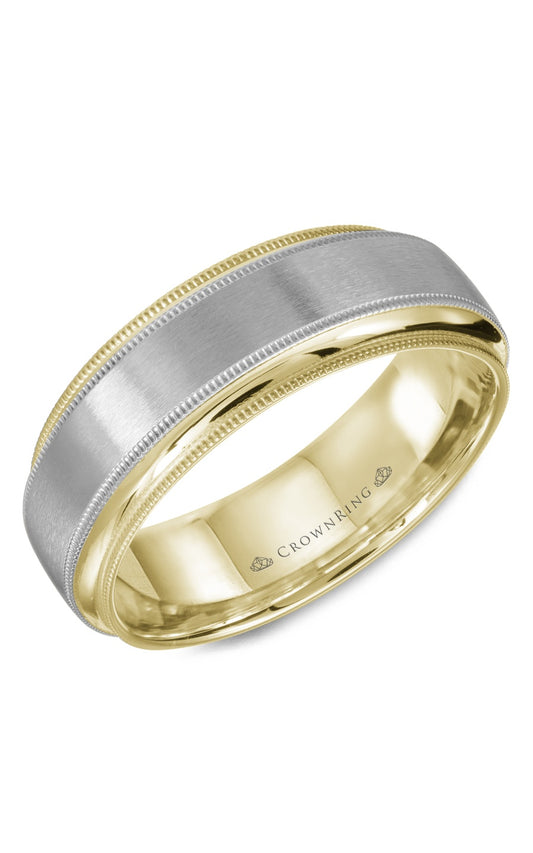 7 mm Carved Gents Wedding Band