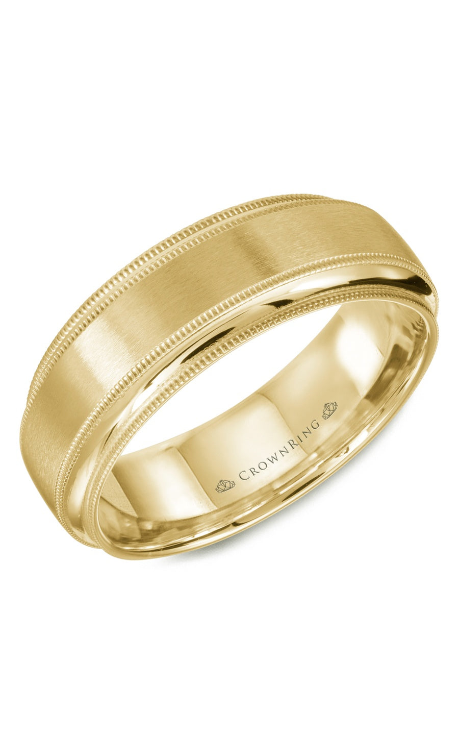 7 mm Carved Gents Wedding Band