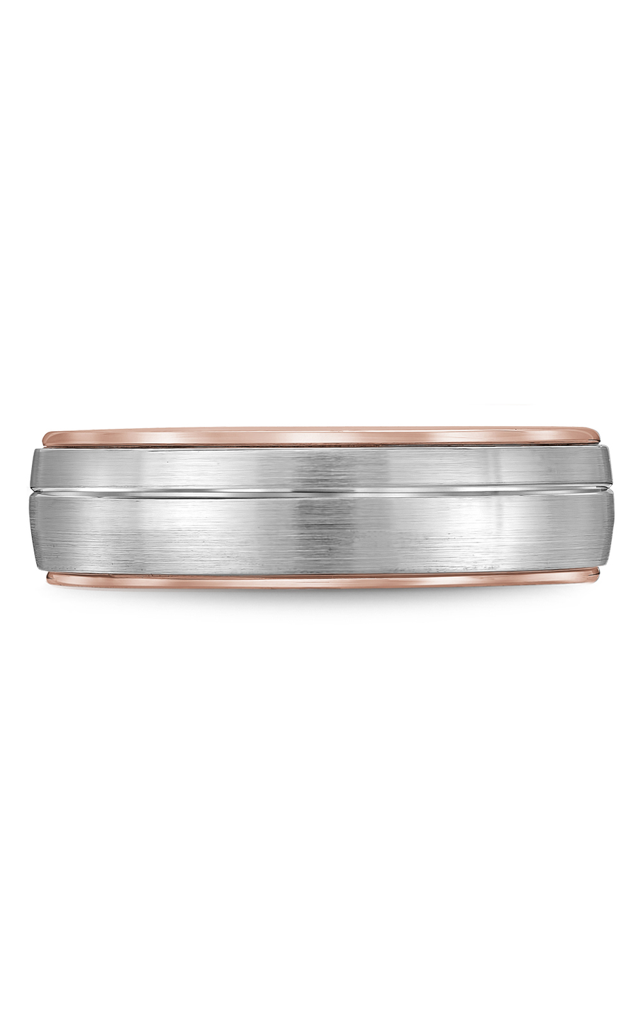 18K Rose Gold and 18K White Gold Gents Wedding Band
