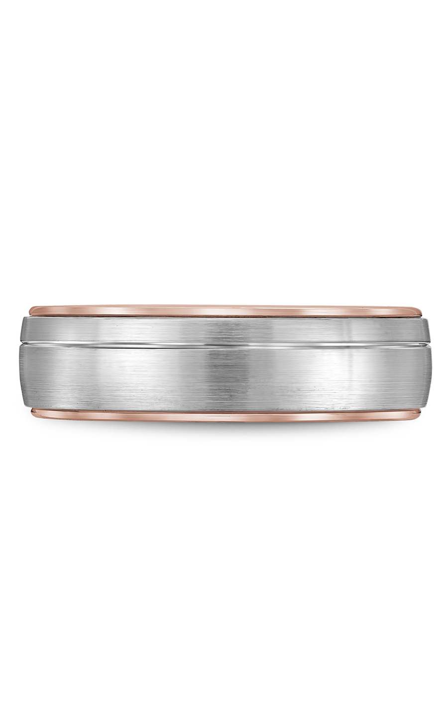 18K Rose Gold and 18K White Gold Gents Wedding Band