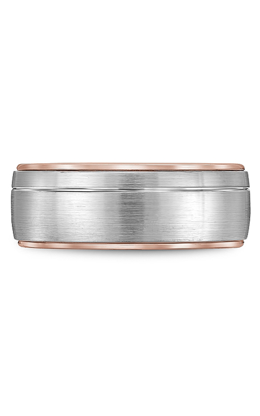 18K Rose Gold and 18K White Gold Gents Wedding Band