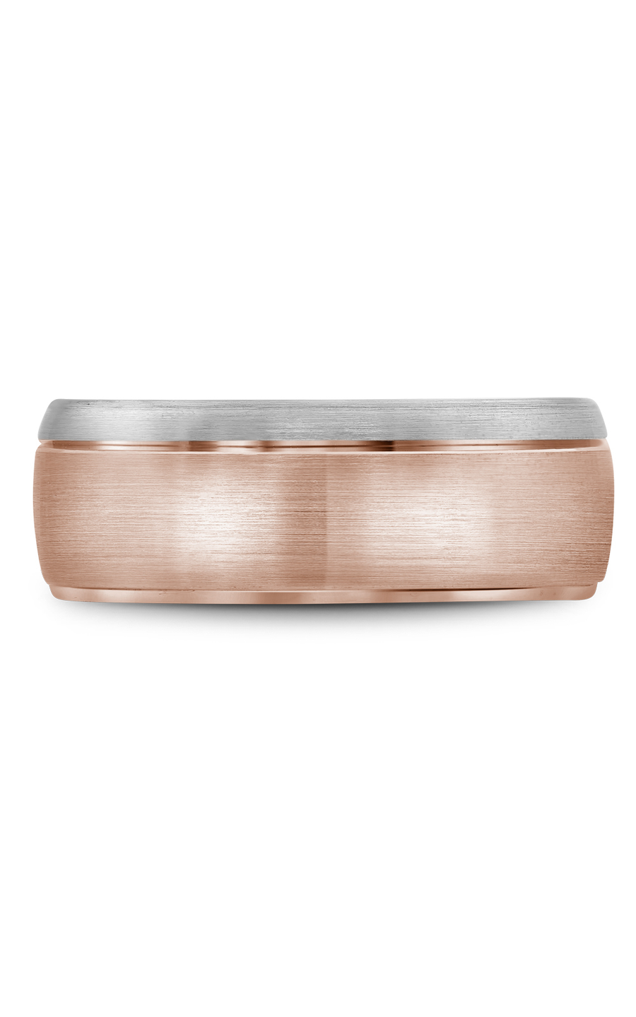 18K Rose Gold and 18K White Gold Gents Wedding Band
