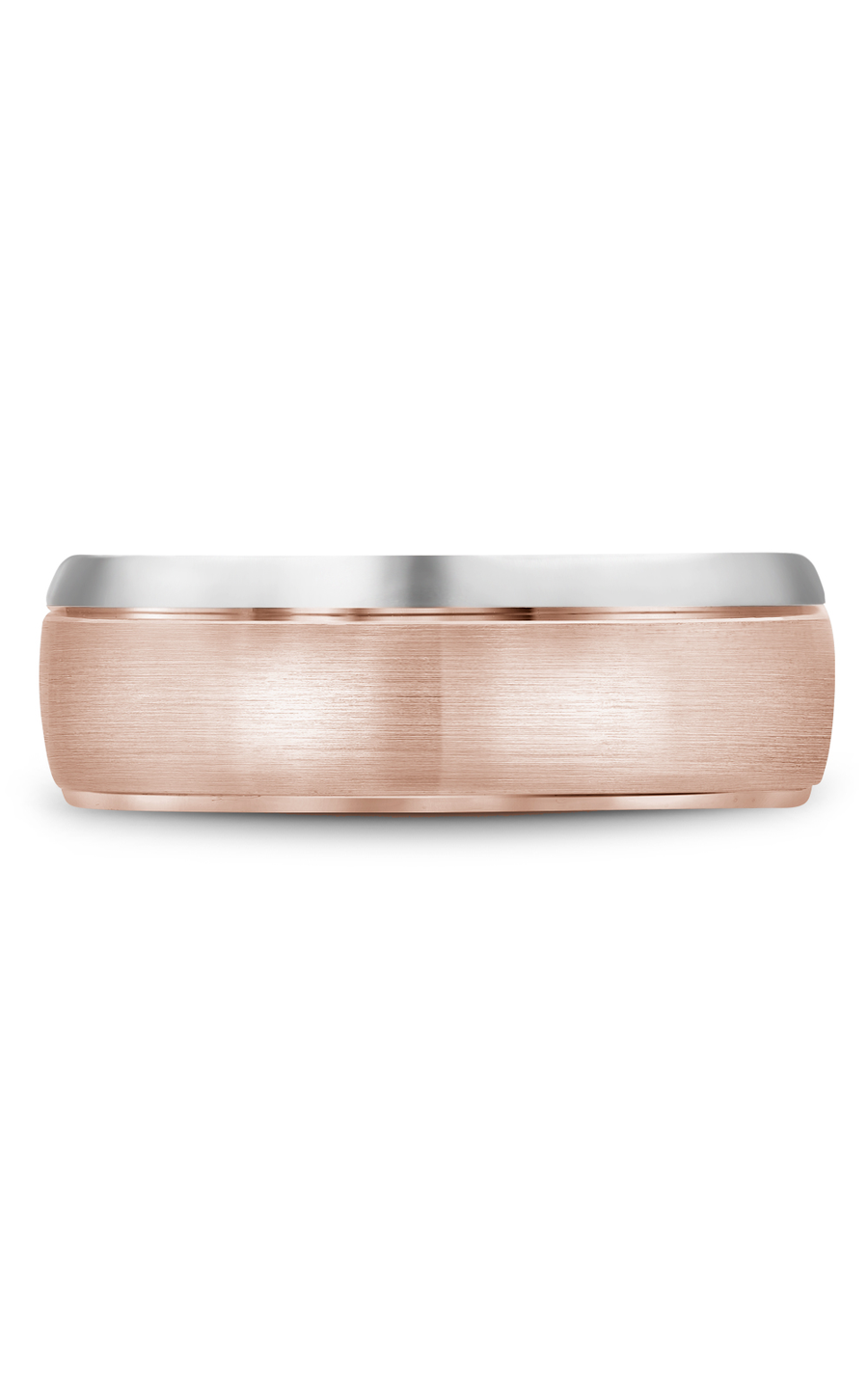 18K Rose Gold and 18K White Gold Gents Wedding Band