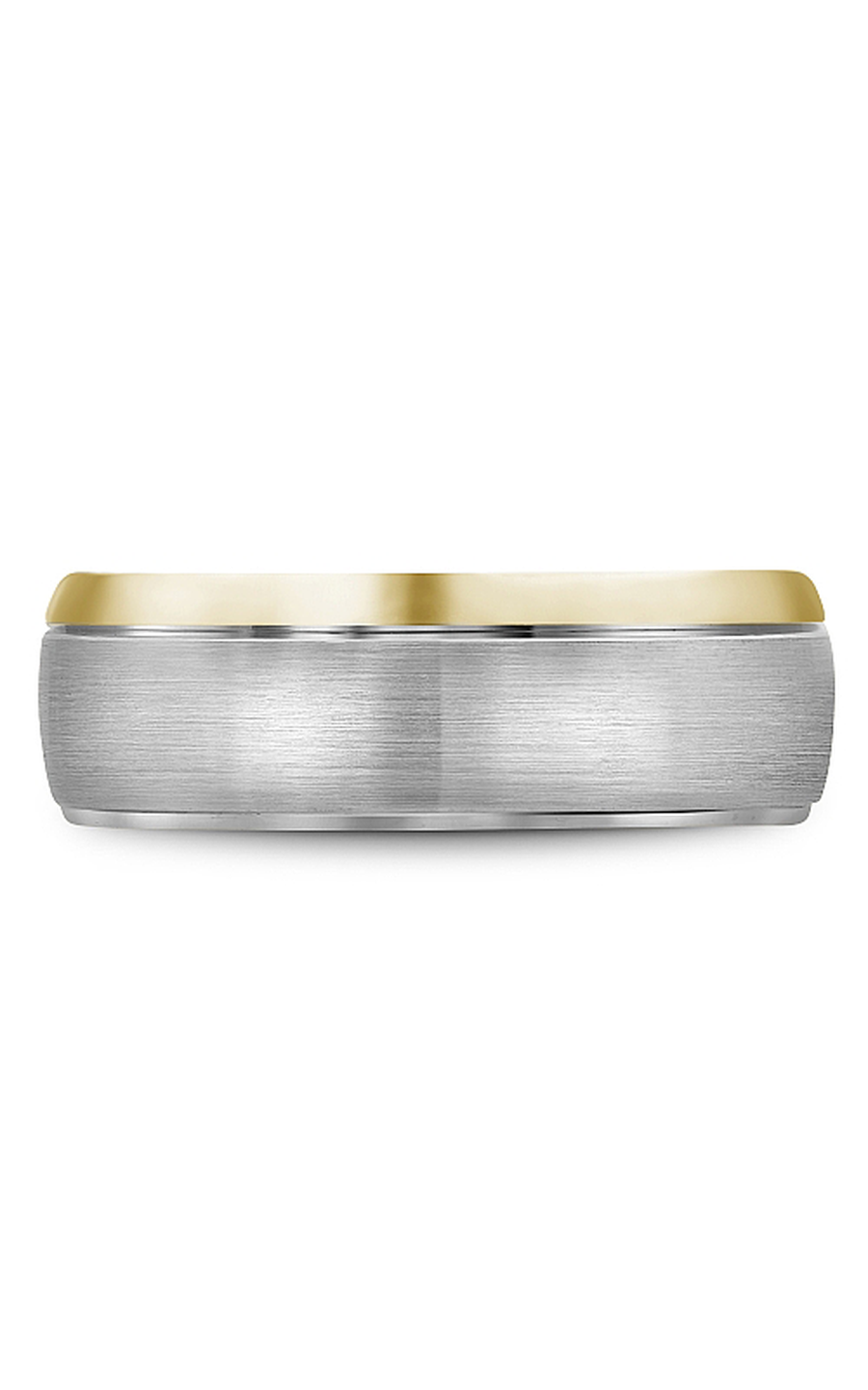 14K White Gold and 14K Yellow Gold Gents Wedding Band