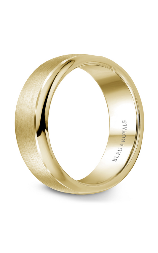 18K Yellow Gold Gents Wedding Band