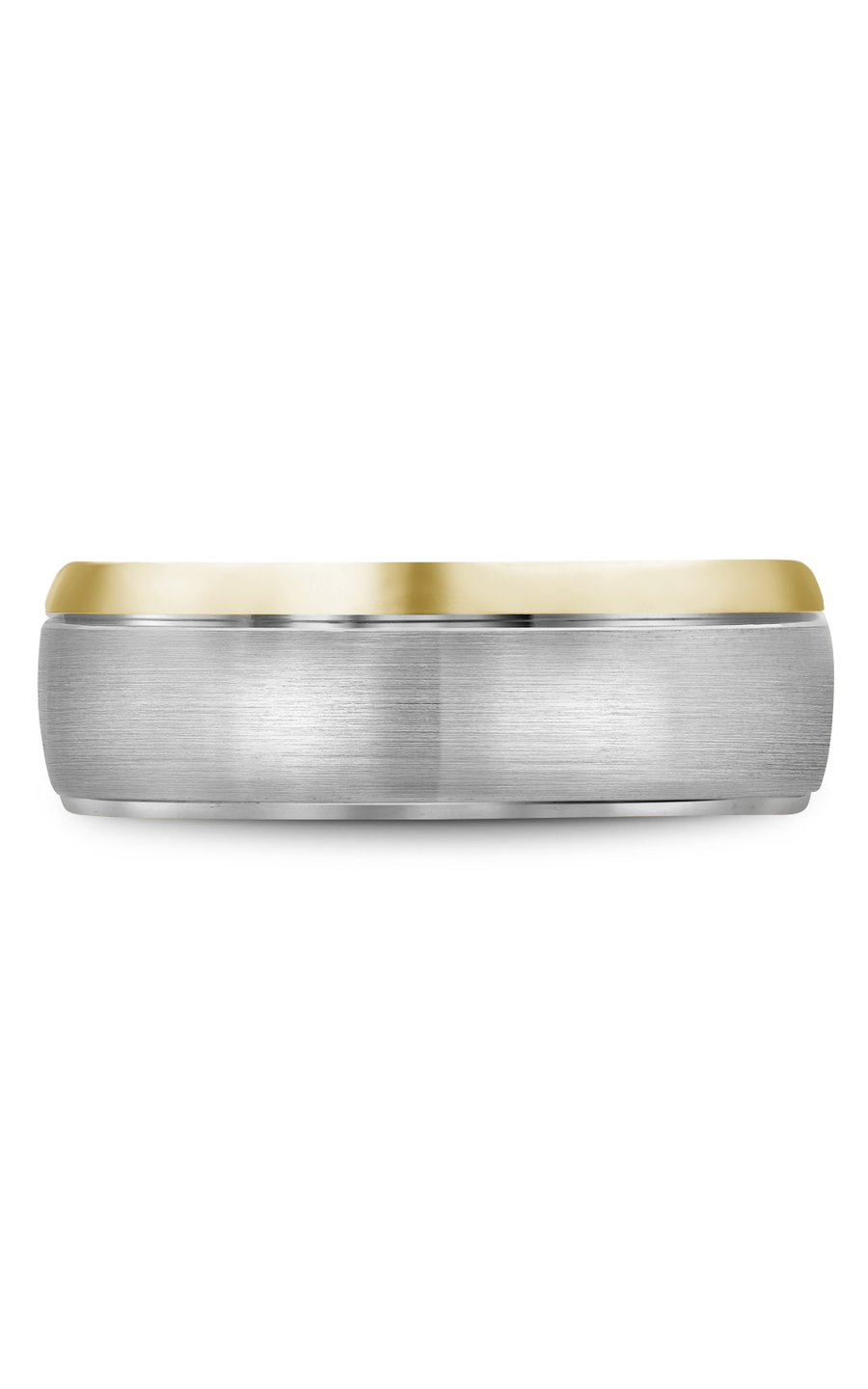 14K White Gold and 14K Yellow Gold Gents Wedding Band