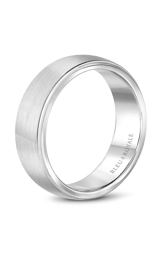 14K White Gold Gents Wedding Band