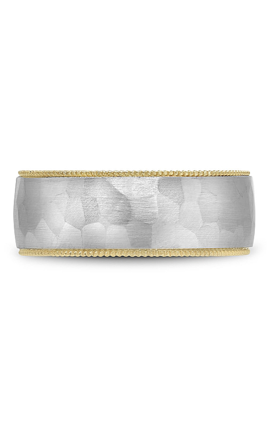 14K White Gold and 14K Yellow Gold Gents Wedding Band