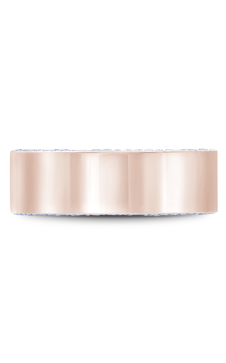 14K Rose Gold Gents Round Wedding Band