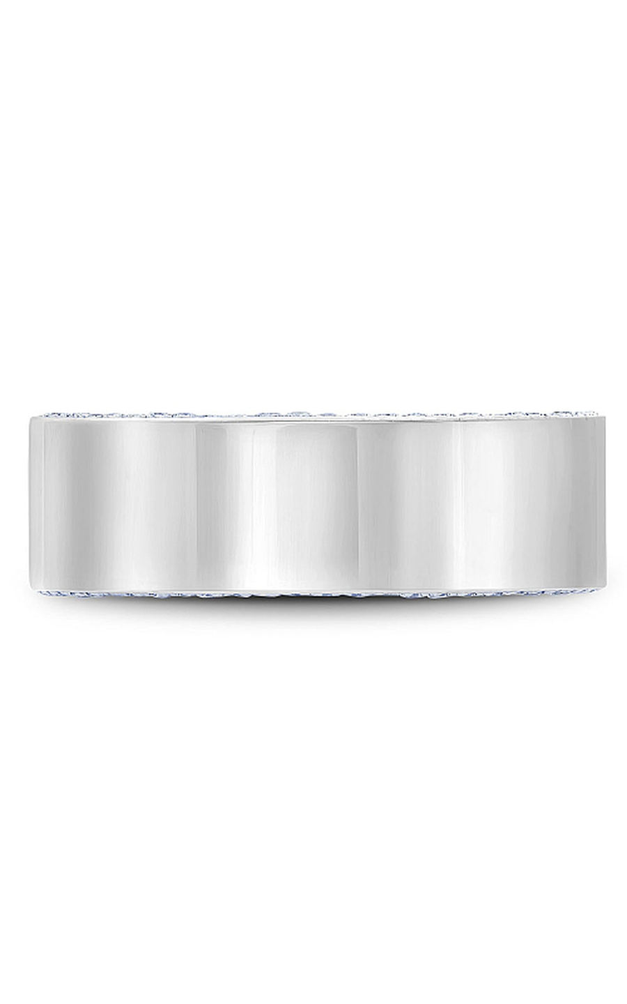 18K White Gold Gents Round Wedding Band