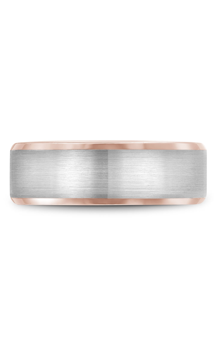 14K Rose Gold and 14K White Gold Gents Wedding Band