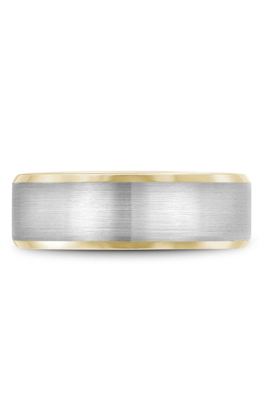 18K White Gold and 18K Yellow Gold Gents Wedding Band