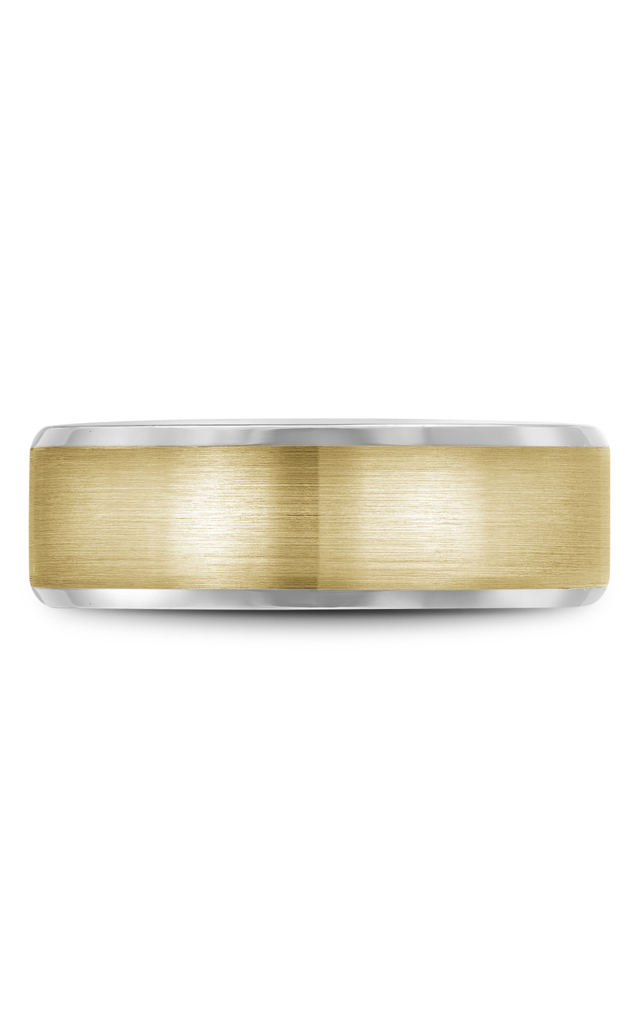 18K White Gold and 18K Yellow Gold Gents Wedding Band
