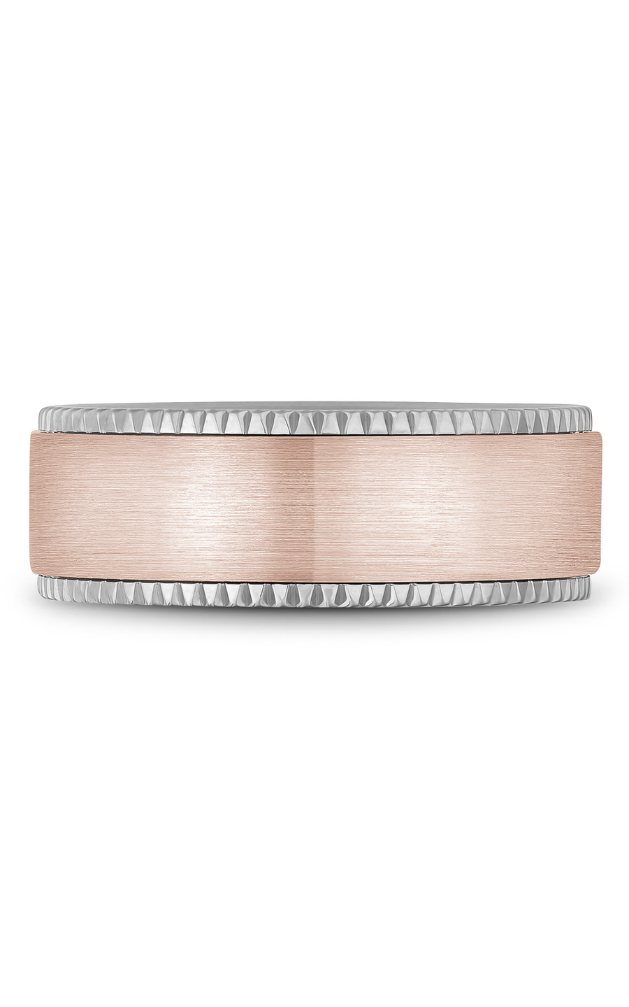 14K Rose Gold and 14K White Gold Gents Wedding Band