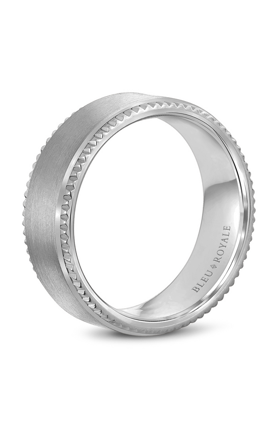 18K White Gold Gents Wedding Band