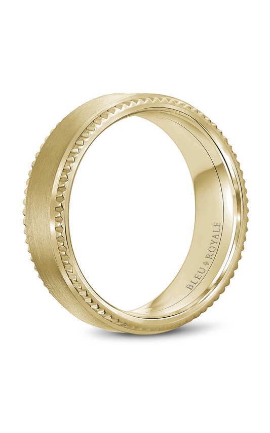 14K Yellow Gold Gents Wedding Band