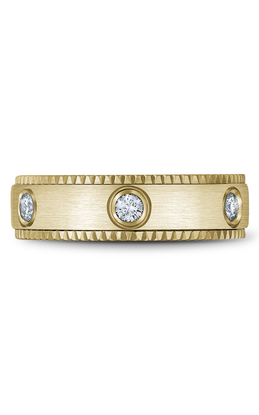 18K Yellow Gold Gents Round Wedding Band