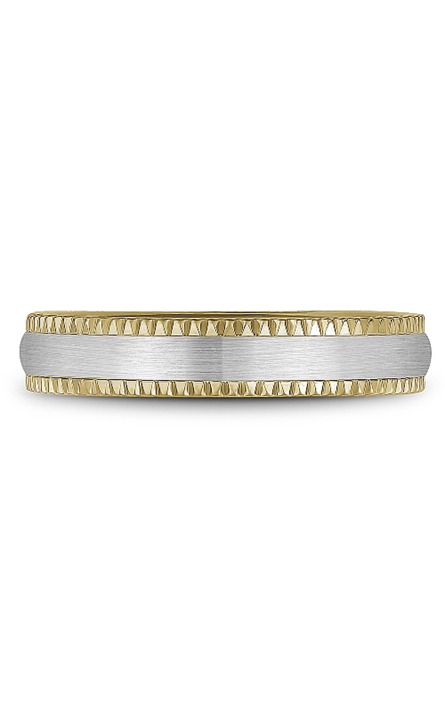 14K White Gold and 14K Yellow Gold Gents Wedding Band