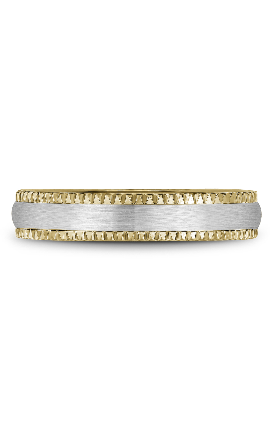18K White Gold and 18K Yellow Gold Gents Wedding Band