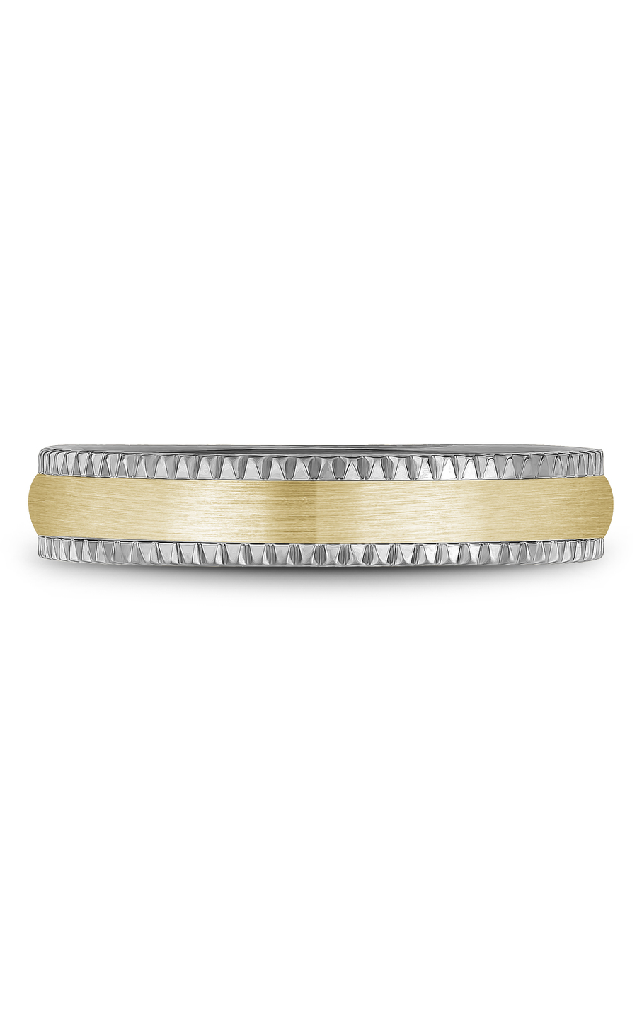 14K White Gold and 14K Yellow Gold Gents Wedding Band