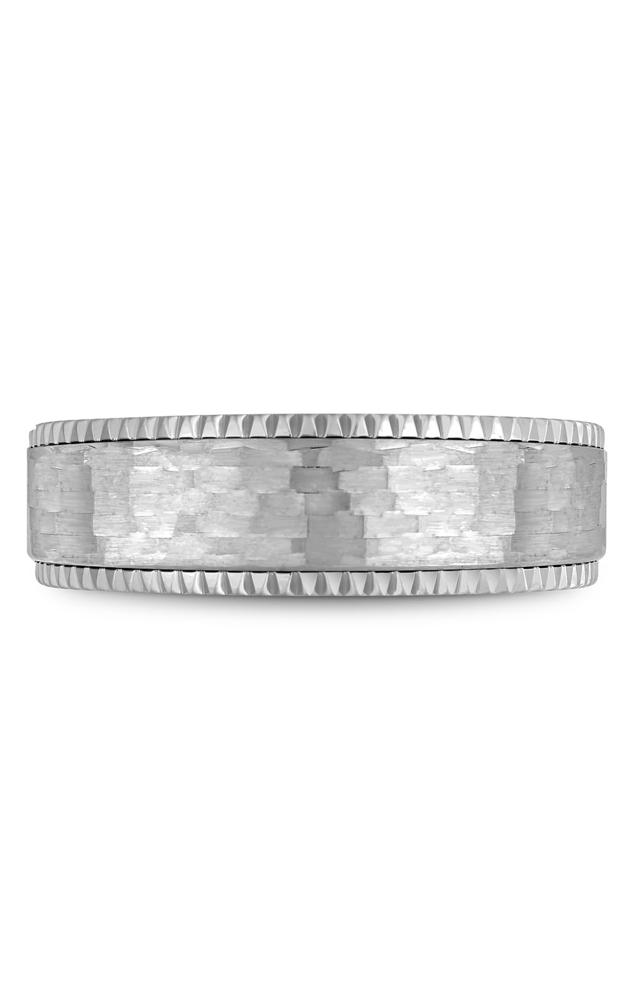 18K White Gold Gents Wedding Band