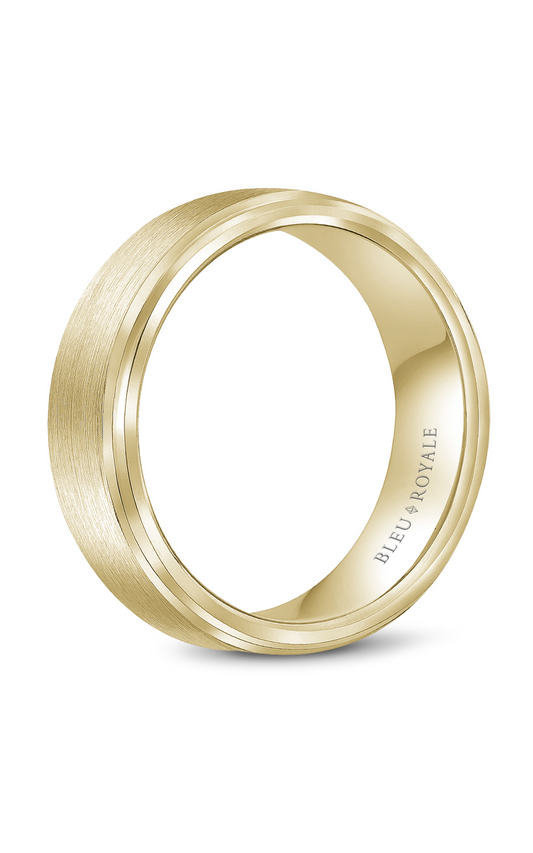18K Yellow Gold Gents Wedding Band