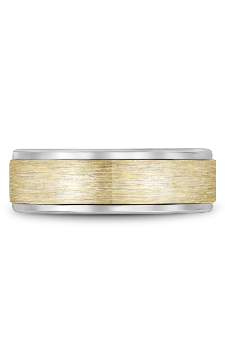 14K White Gold and 14K Yellow Gold Gents Wedding Band