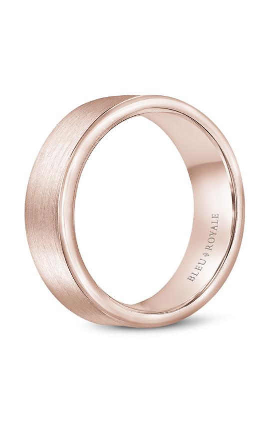 18K Rose Gold Gents Wedding Band
