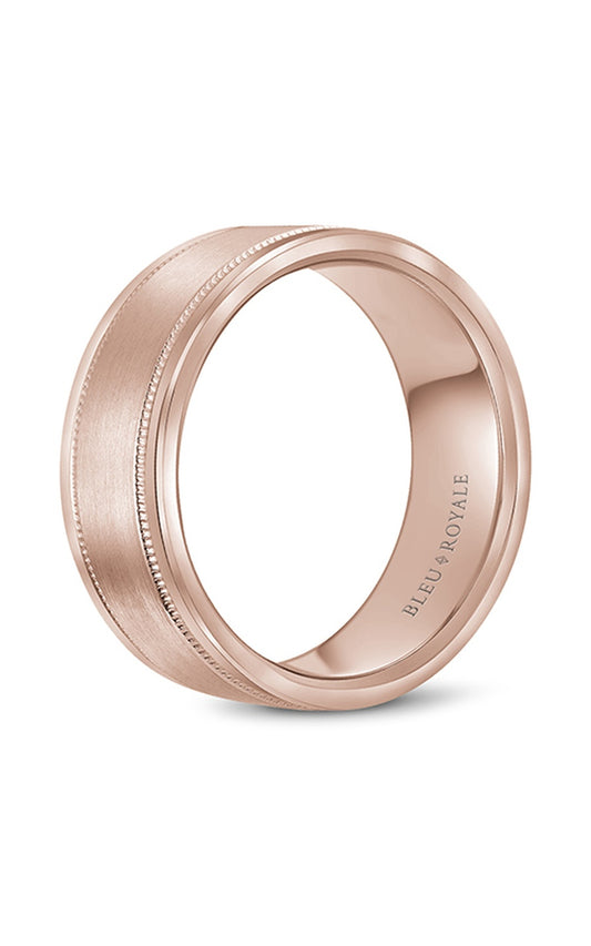 18K Rose Gold Gents Wedding Band