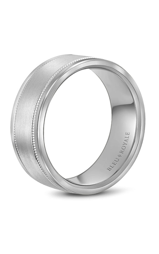 14K White Gold Gents Wedding Band