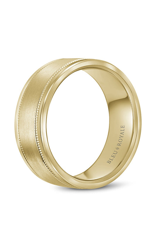 18K Yellow Gold Gents Wedding Band