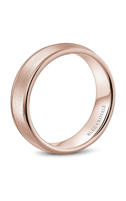 14K Rose Gold Gents Wedding Band