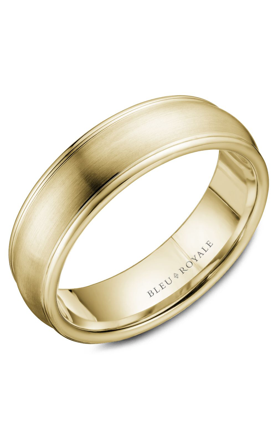 14K Yellow Gold Gents Wedding Band