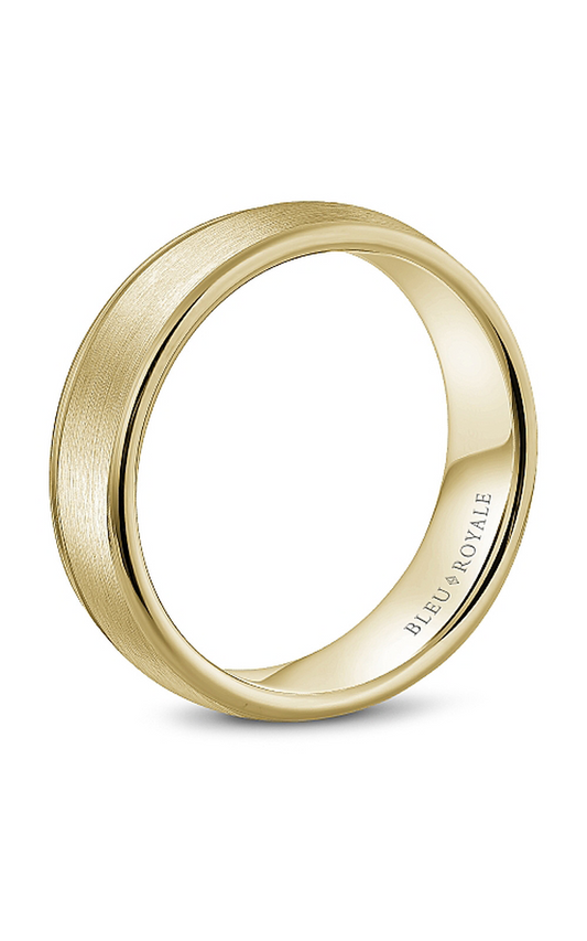 18K Yellow Gold Gents Wedding Band