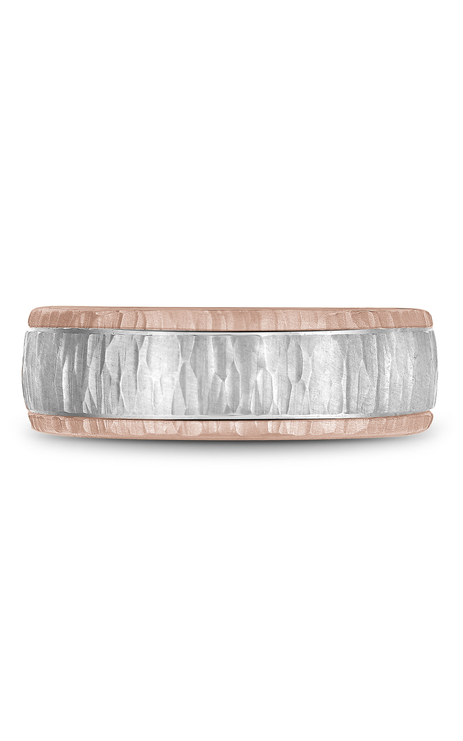 18K Rose Gold and 18K White Gold Gents Wedding Band