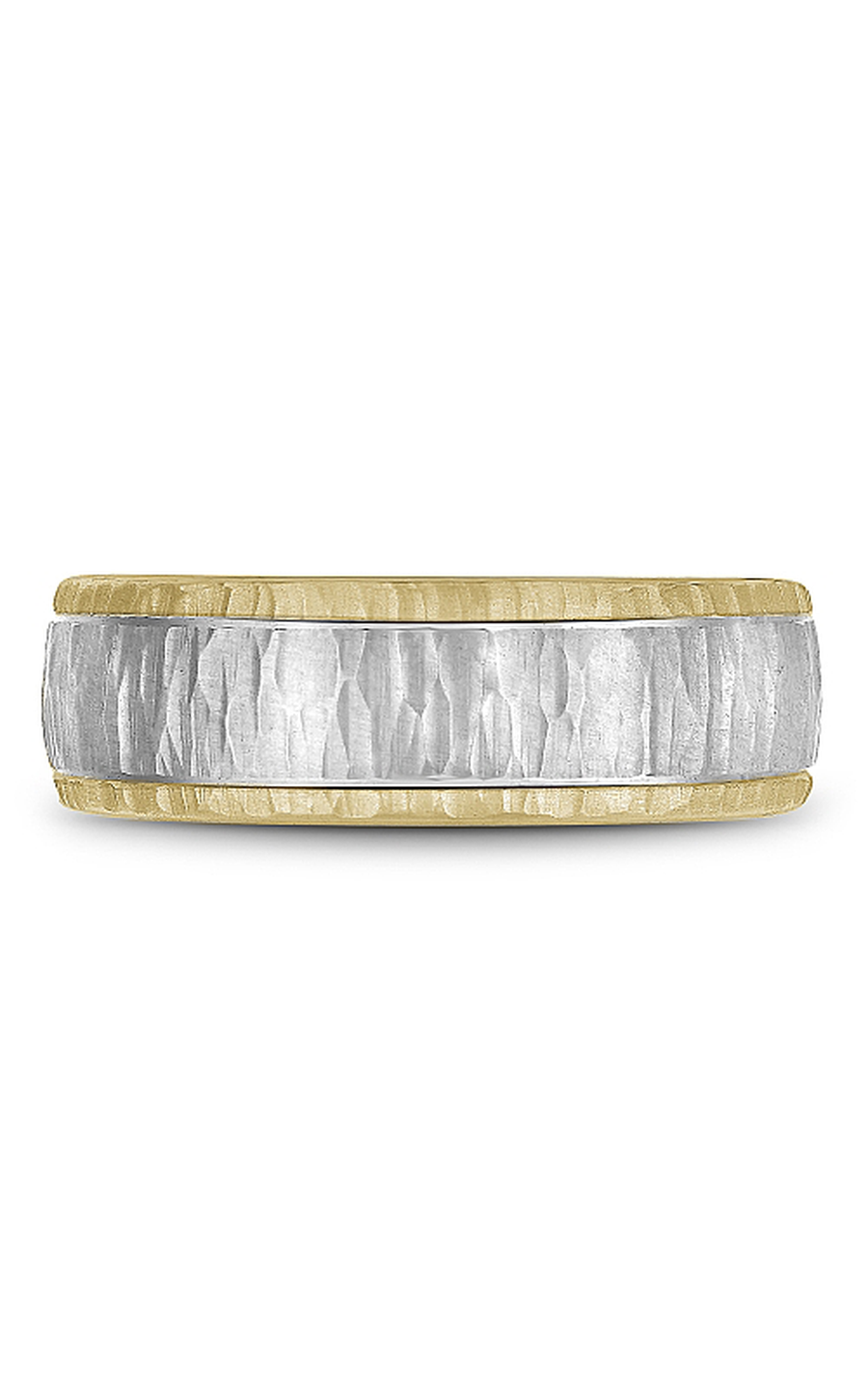 18K White Gold and 18K Yellow Gold Gents Wedding Band