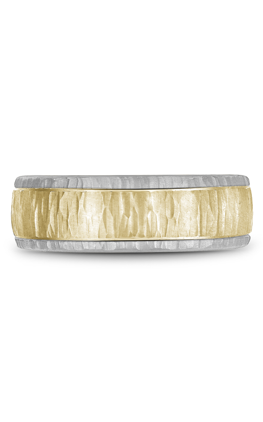 18K White Gold and 18K Yellow Gold Gents Wedding Band