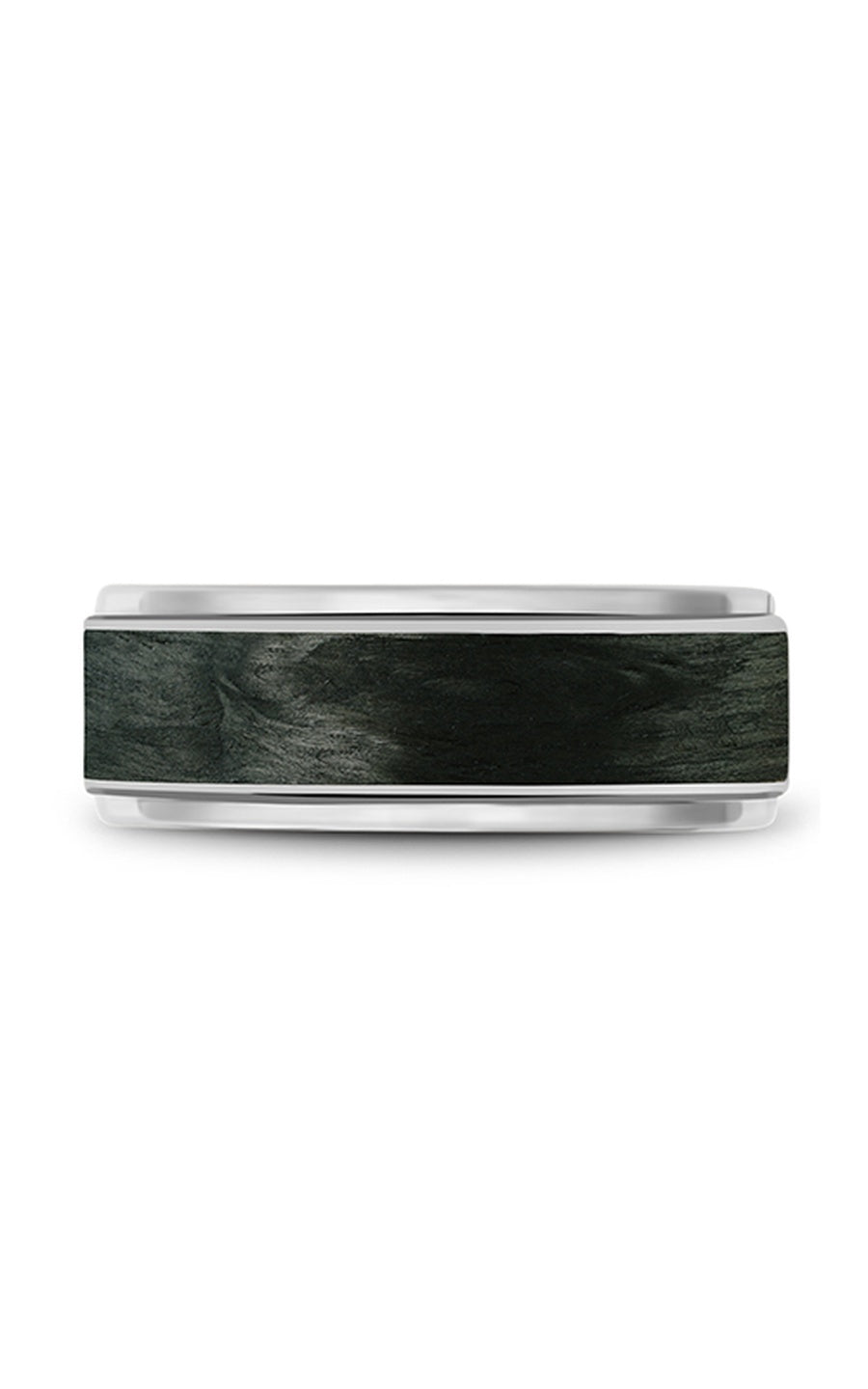 Platinum and Black Carbon Gents Wedding Band