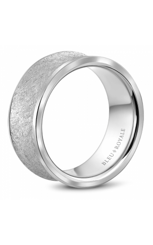 18K White Gold Gents Wedding Band