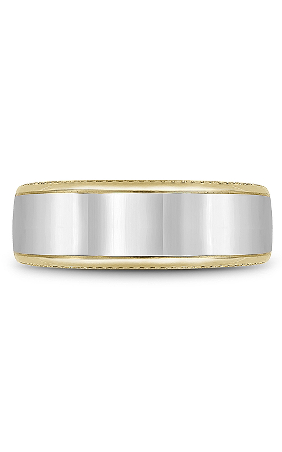 18K White Gold and 18K Yellow Gold Gents Wedding Band