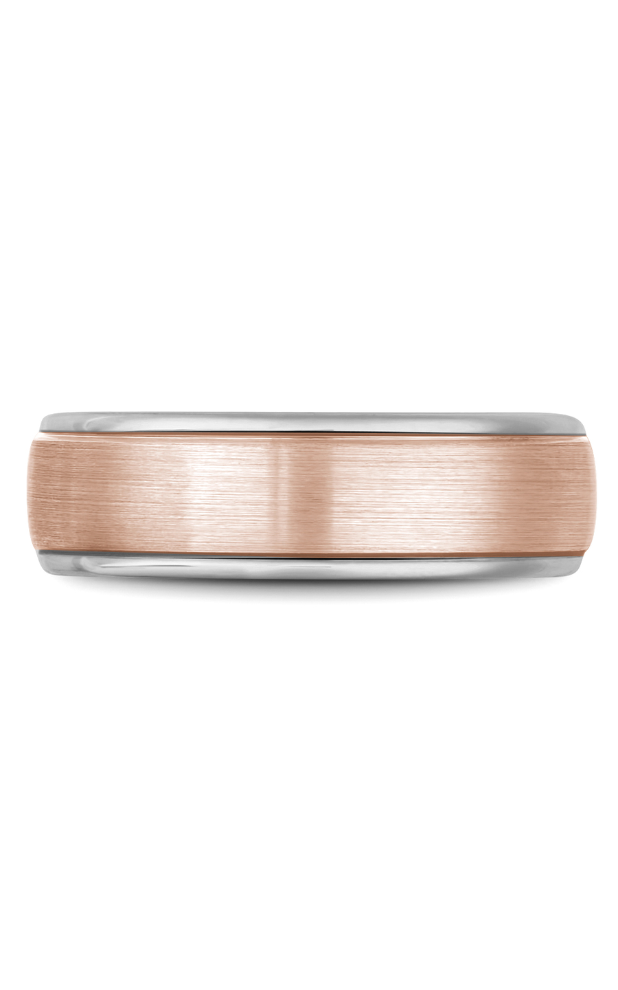 14K Rose Gold and 14K White Gold Gents Wedding Band