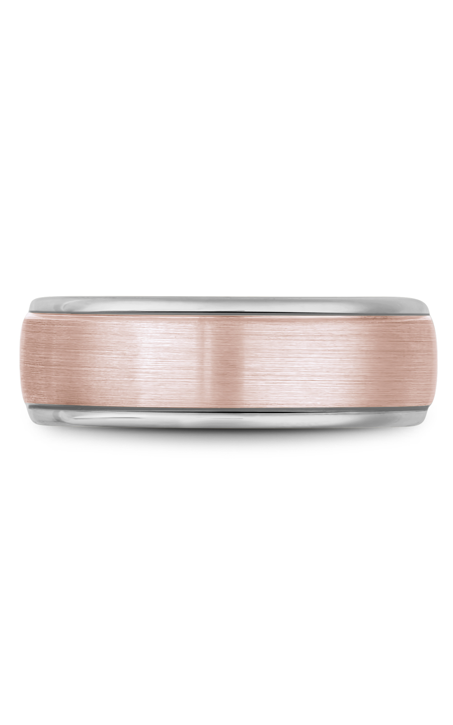 18K Rose Gold and 18K White Gold Gents Wedding Band