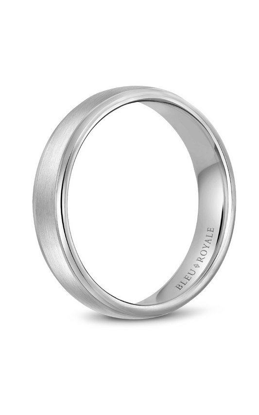 18K White Gold Gents Wedding Band