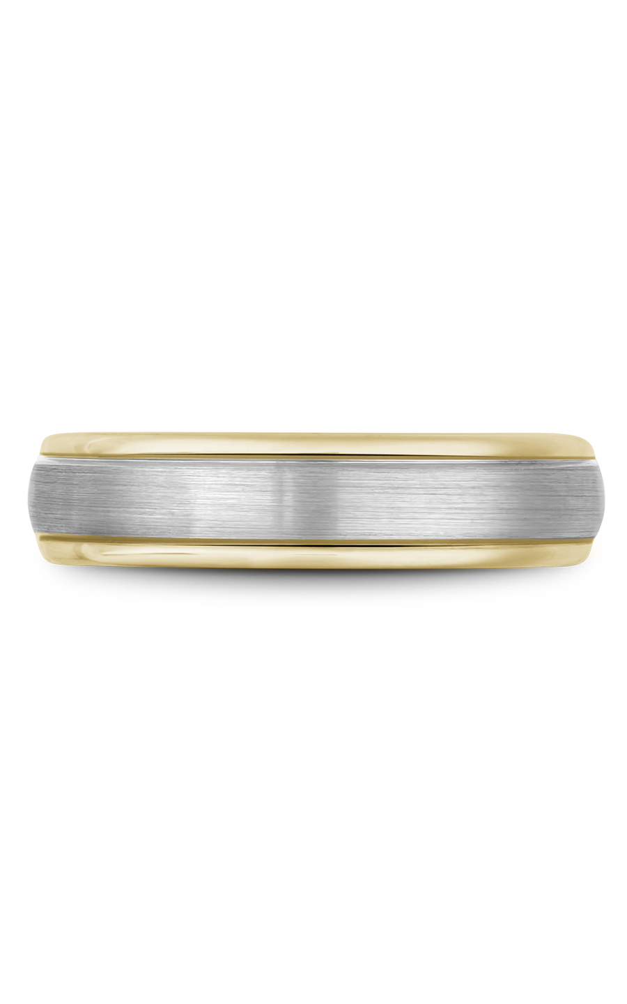 18K White Gold and 18K Yellow Gold Gents Wedding Band